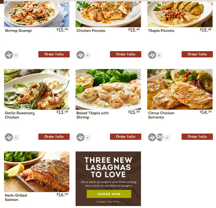 Olive Garden Low Sodium Dishes