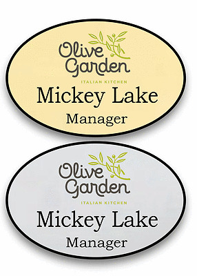 Olive Garden Name Tag