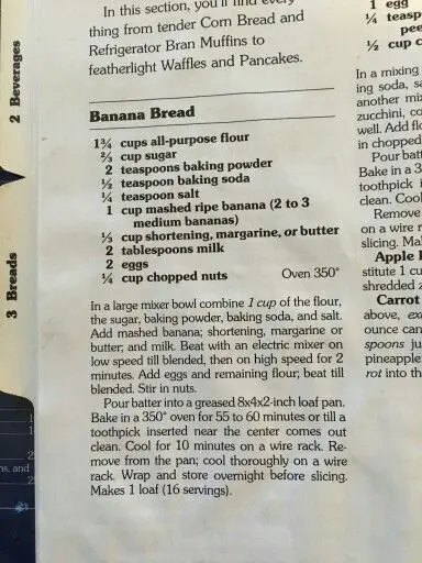 Better Homes And Gardens Banana Bread Recipe
