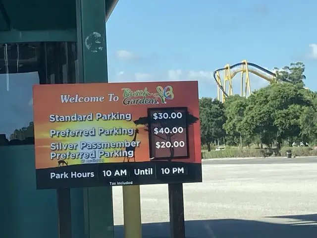 Busch Gardens Preferred Parking