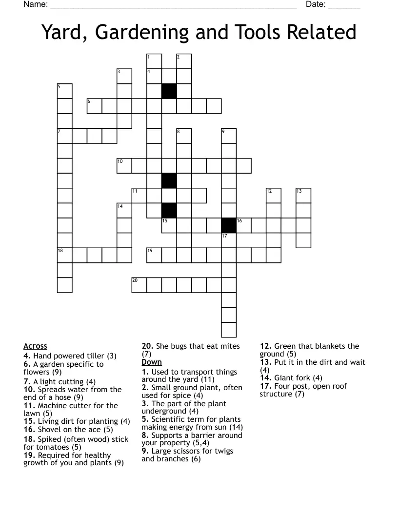 Gardener'S Tool Crossword Clue
