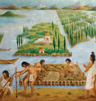 Gardens Built by the Aztecs on Top of Lake Texcoco