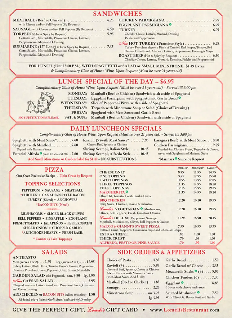 Lomeli'S Menu Gardena