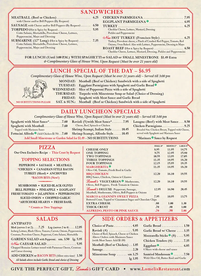 Lomeli'S Menu Gardena