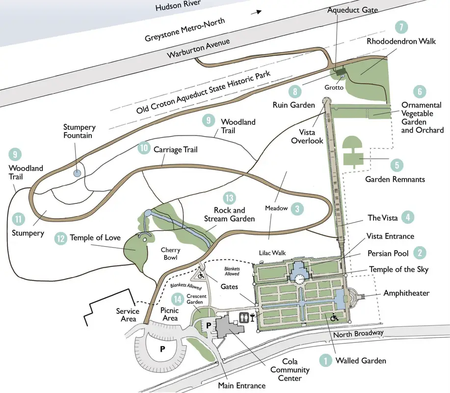 Restaurants near Untermyer Gardens