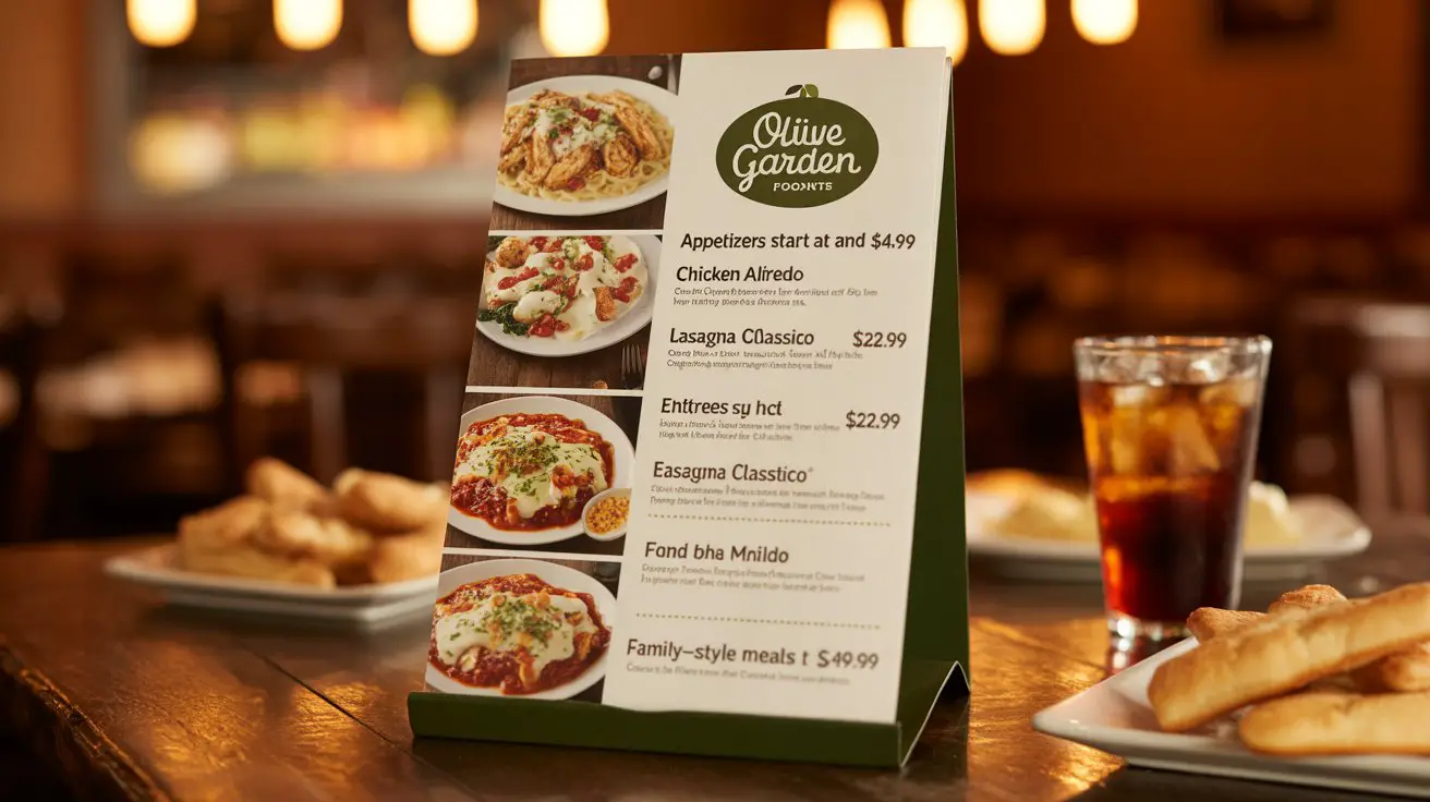 Olive Garden Menu with Prices and Pictures