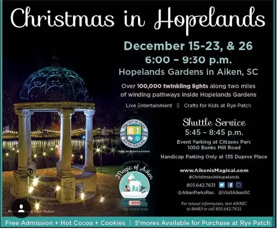 Hopeland Gardens Christmas Lights