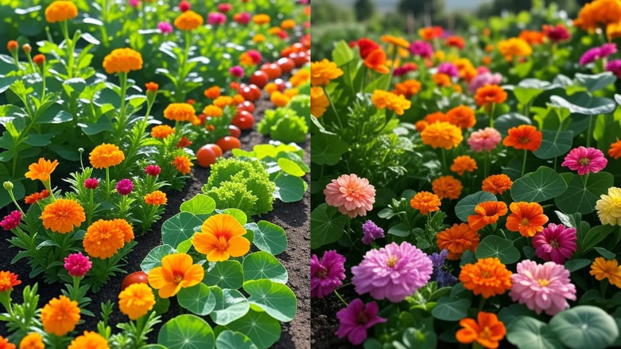 Flowers to plant in vegetable garden to deter pests