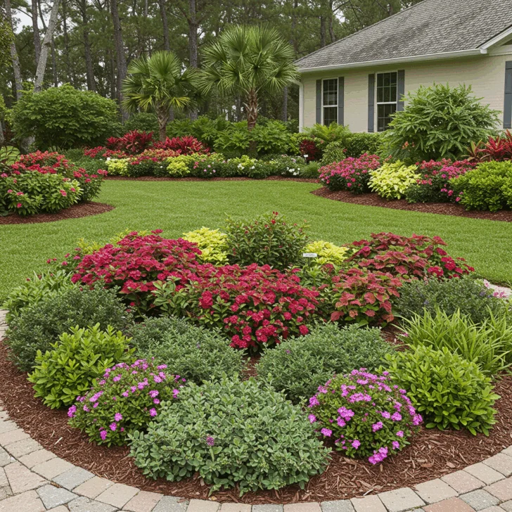 Generate a high-quality, relevant image prompt for an article about: Best Florida Landscaping Plants