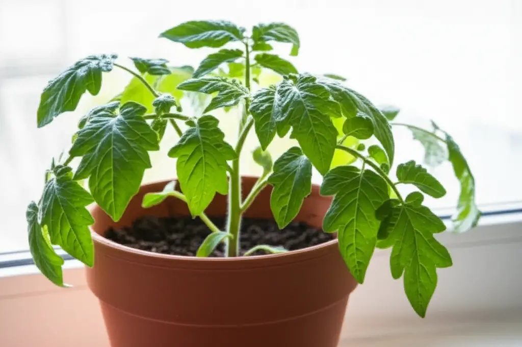 Generate a high-quality, relevant image prompt for an article about: Overwinter Tomato Plants: Easy
