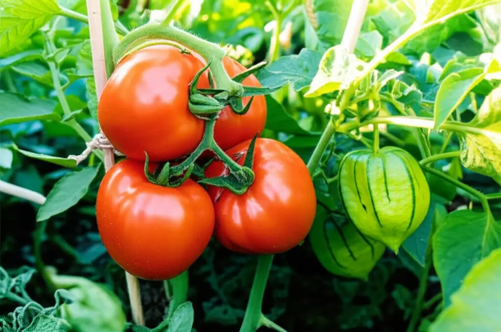 Generate a high-quality, relevant image prompt for an article about: Grow Tomatoes & Tomatillos Toge