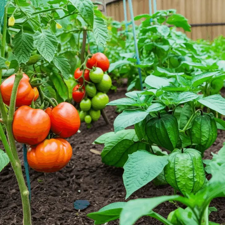Generate a high-quality, relevant image prompt for an article about: Grow Tomatoes & Tomatillos Toge