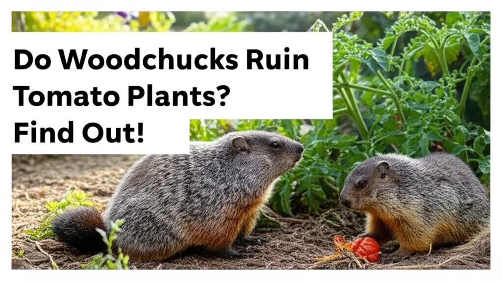 Generate a high-quality, relevant image prompt for an article about: Do Woodchucks Ruin Tomato Plant