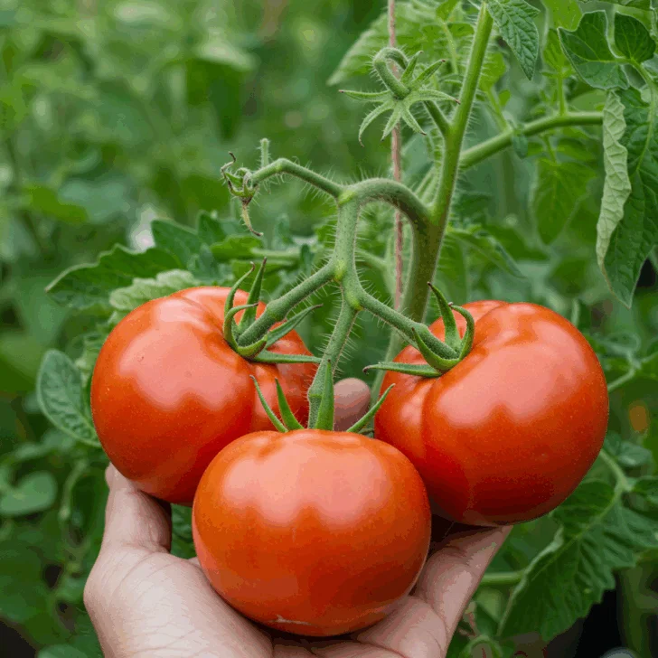 Generate a high-quality, relevant image prompt for an article about: Grape Tomato Plant Size: Stunni