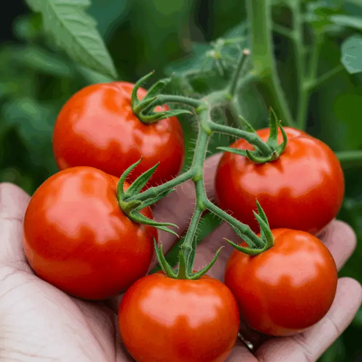 Generate a high-quality, relevant image prompt for an article about: Cherry Tomato Plant Size: Stunn