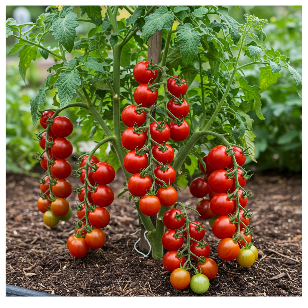 Generate a high-quality, relevant image prompt for an article about: Husky Cherry Red Tomato Plant H