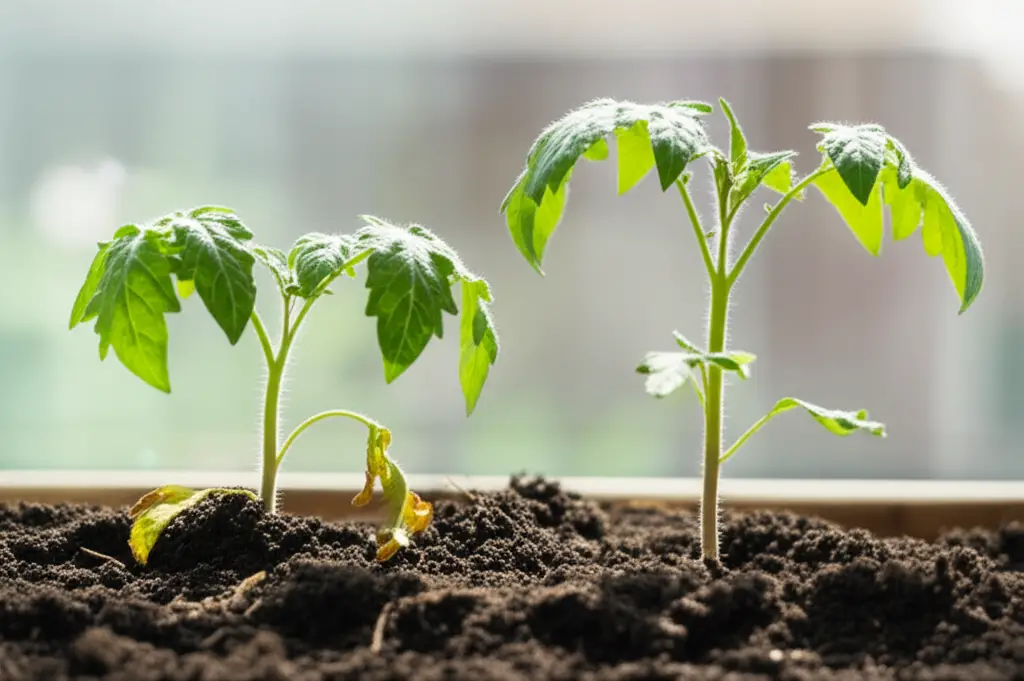 Generate a high-quality, relevant image prompt for an article about: Stunted Tomato Plants: Will The