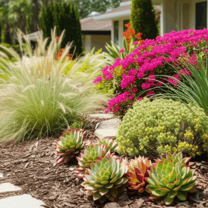 Generate a high-quality, relevant image prompt for an article about: Best Florida Landscaping: Effor
