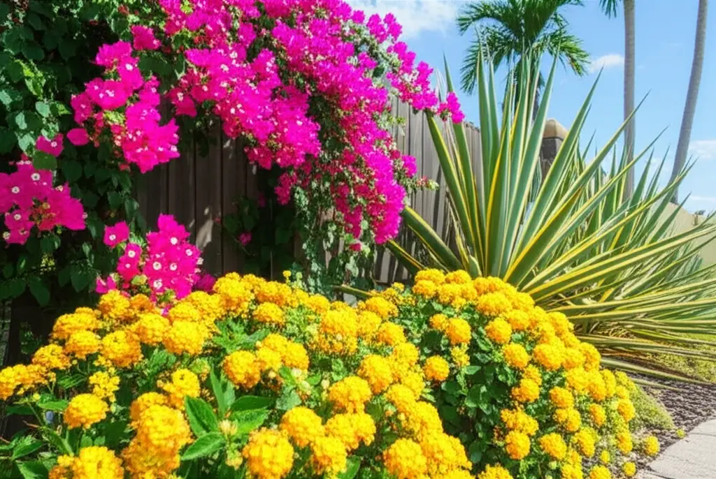 Generate a high-quality, relevant image prompt for an article about: Florida Sun: Best Outdoor Plant