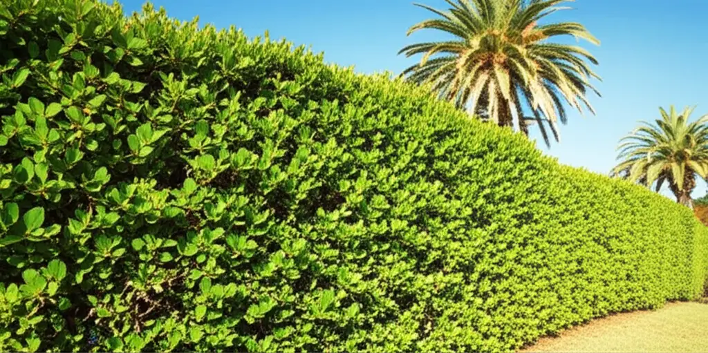 Generate a high-quality, relevant image prompt for an article about: Best Florida Privacy Hedge: Stu