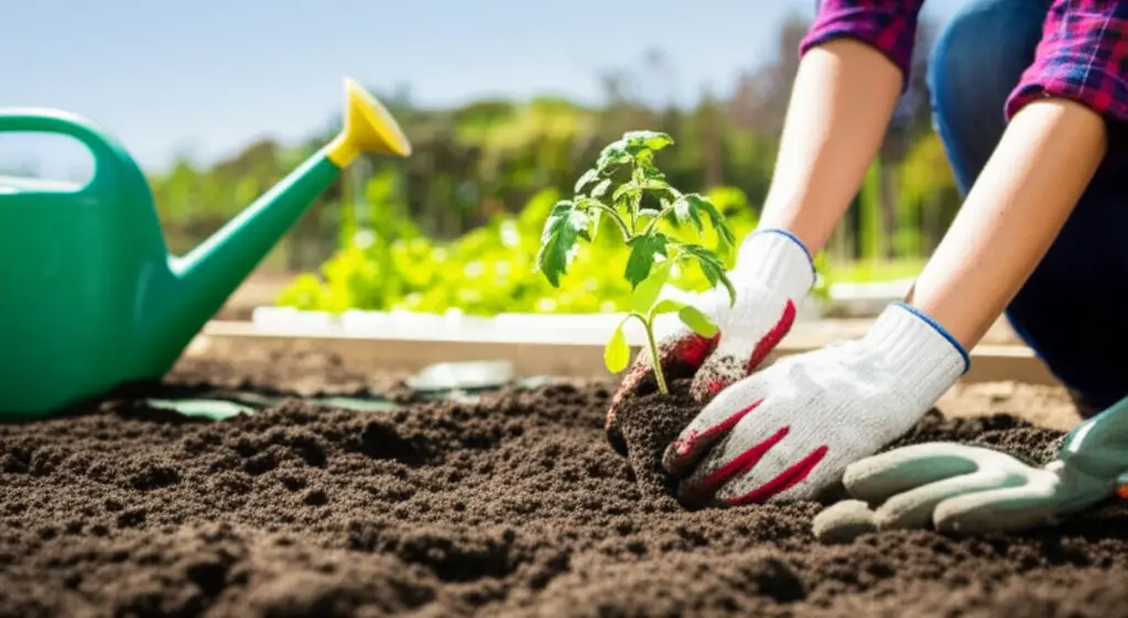 Generate a high-quality, relevant image prompt for an article about: Planting Tomatoes in Southern C