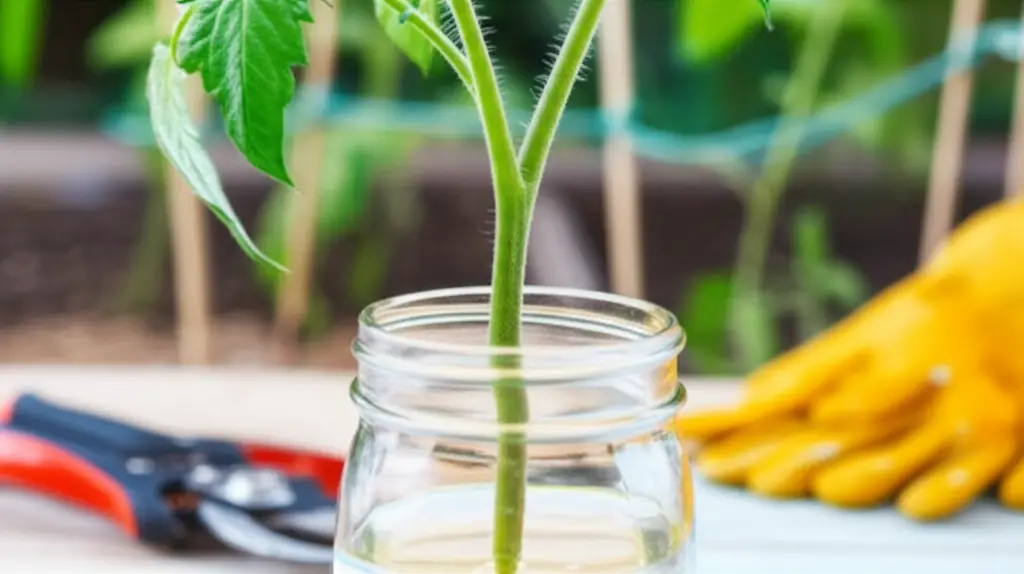 Generate a high-quality, relevant image prompt for an article about: Clone a Tomato Plant: Easy DIY
