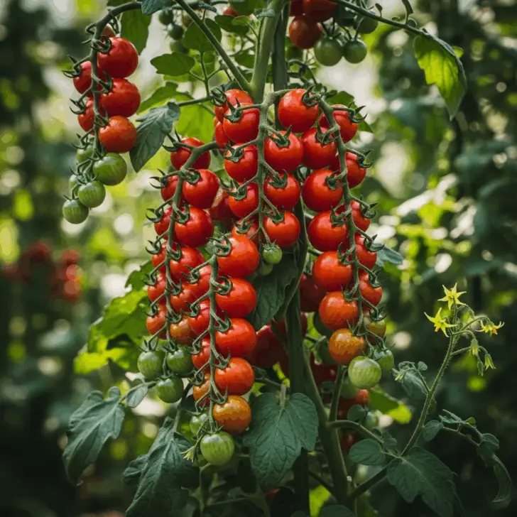 Generate a high-quality, relevant image prompt for an article about: Cherry Tomato Yield: How Many P