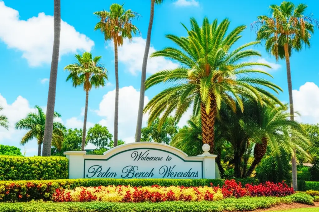 Generate a high-quality, relevant image size 1200:728 pixel prompt for an article about: Palm Beach