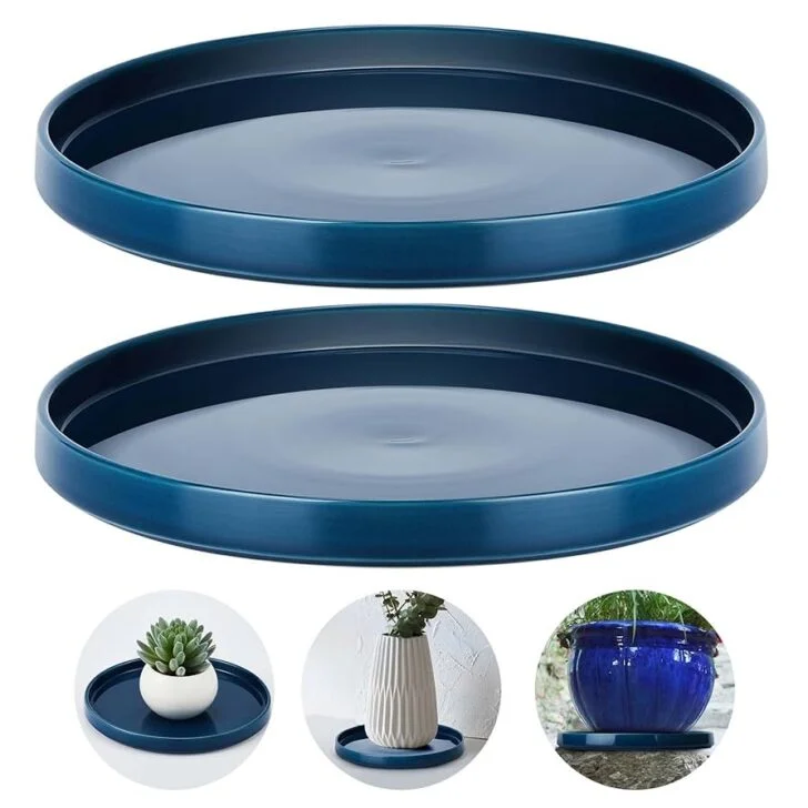 Outdoor Navy Blue 10 Inch Glazed Ceramic Pots for Plants