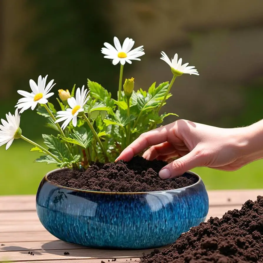 blue glaze planter elevate your garden aesthetics