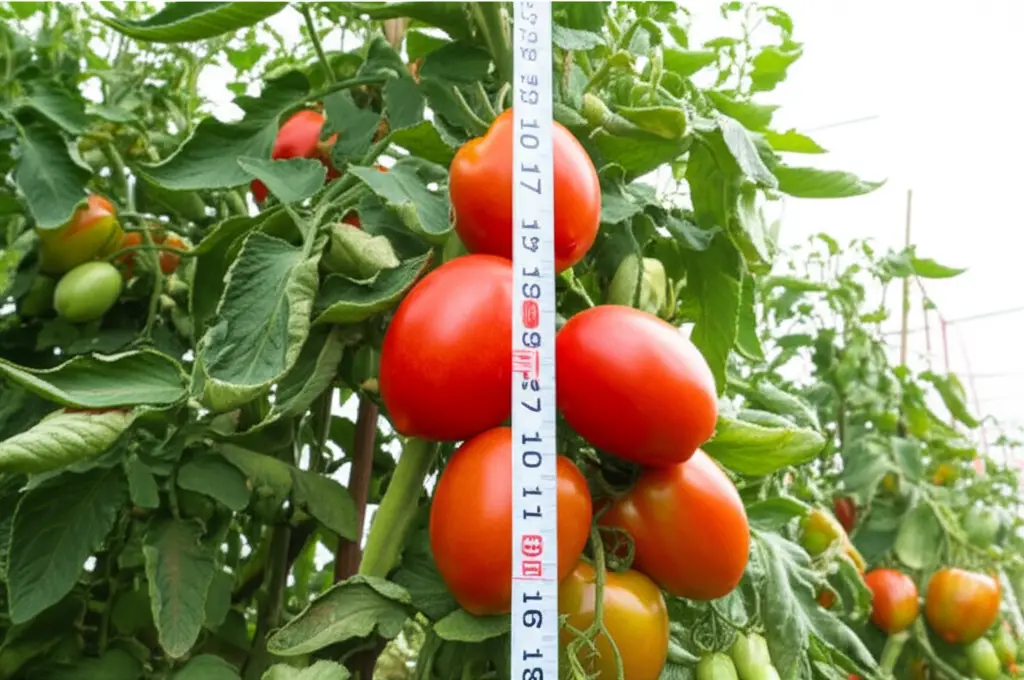 Generate a high-quality, relevant image prompt for an article about: Tomato Plant Height: Stunning G