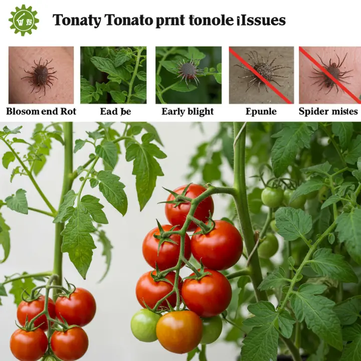 Generate a high-quality, relevant image prompt for an article about: Tomato Plant Problems: The Ulti