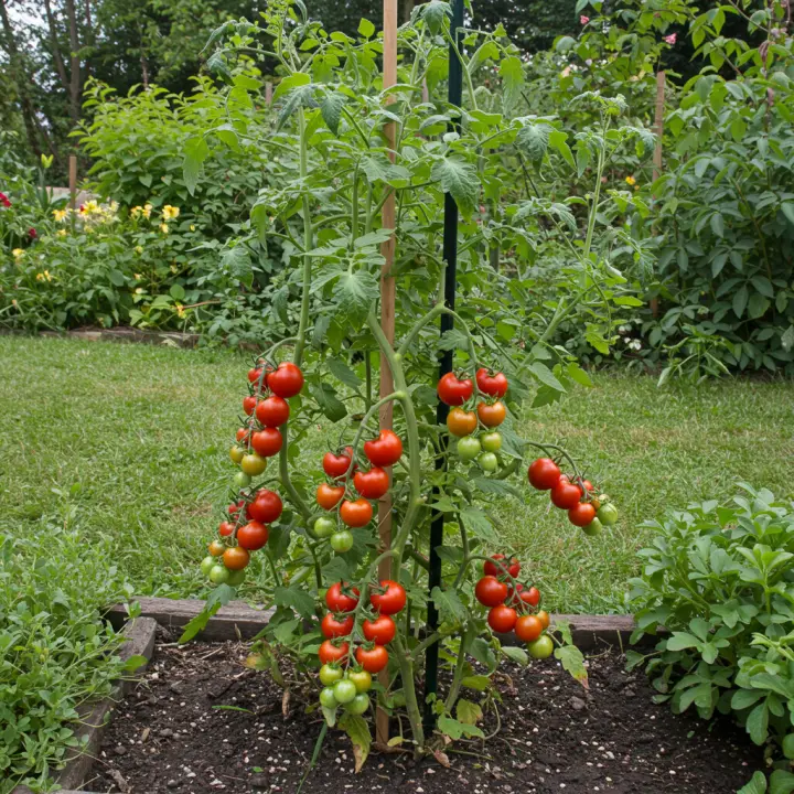 Generate a high-quality, relevant image prompt for an article about: Cherry Tomato Plant Height: Ult