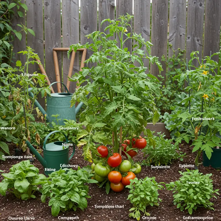 Generate a high-quality, relevant image prompt for an article about: Tomatoes: 11 Worst Companions Y