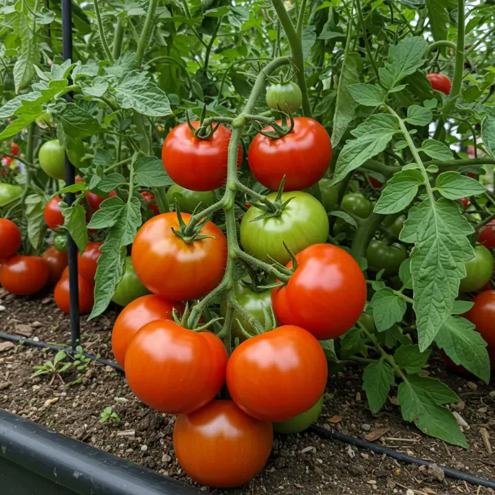 Generate a high-quality, relevant image prompt for an article about: 18 Foot Tall Tomato Plant: The