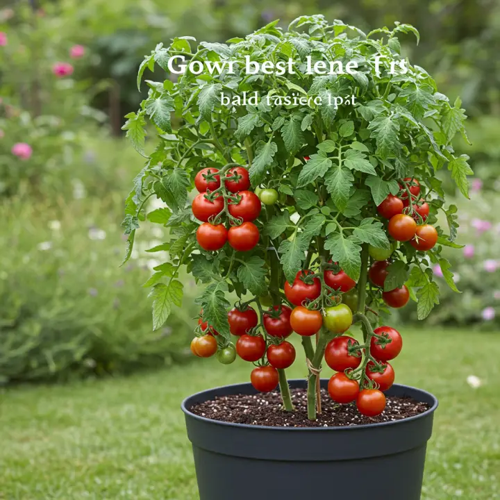 Generate a high-quality, relevant image prompt for an article about: 2 Tomatoes 10 Gallon Pot: Stunn