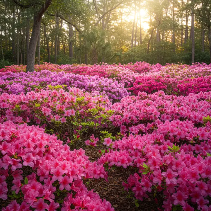 Generate a high-quality, relevant image prompt for an article about: Best Time to Plant Azaleas Flor