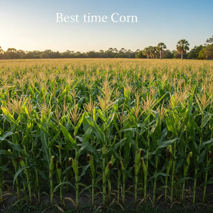 Generate a high-quality, relevant image prompt for an article about: Best Time to Plant Corn in Flor