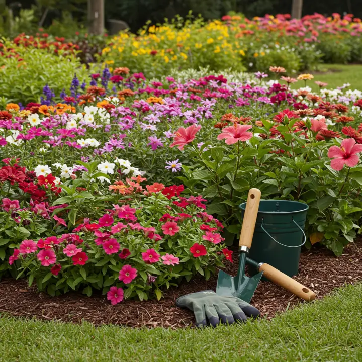 Generate a high-quality, relevant image prompt for an article about: Best Time to Plant Flowers in F
