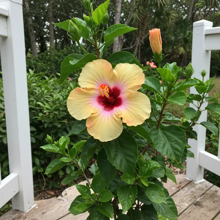 Generate a high-quality, relevant image prompt for an article about: Hibiscus Planting in Florida: B