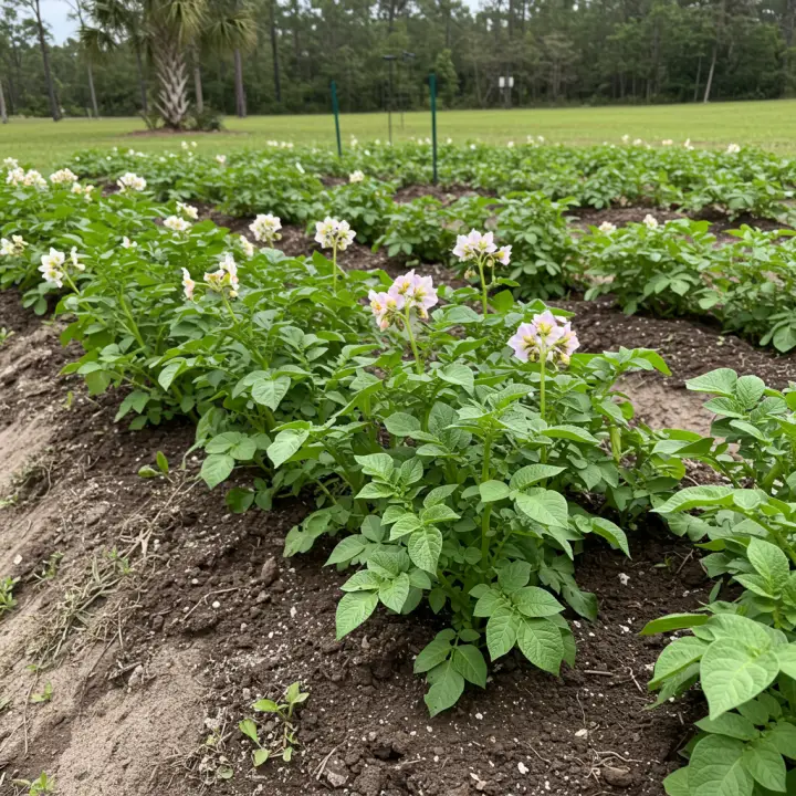 Generate a high-quality, relevant image prompt for an article about: Best Time to Plant Potatoes in