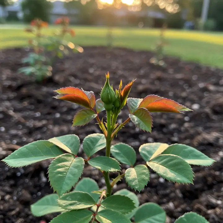 Generate a high-quality, relevant image prompt for an article about: Best Time to Plant Roses in Flo