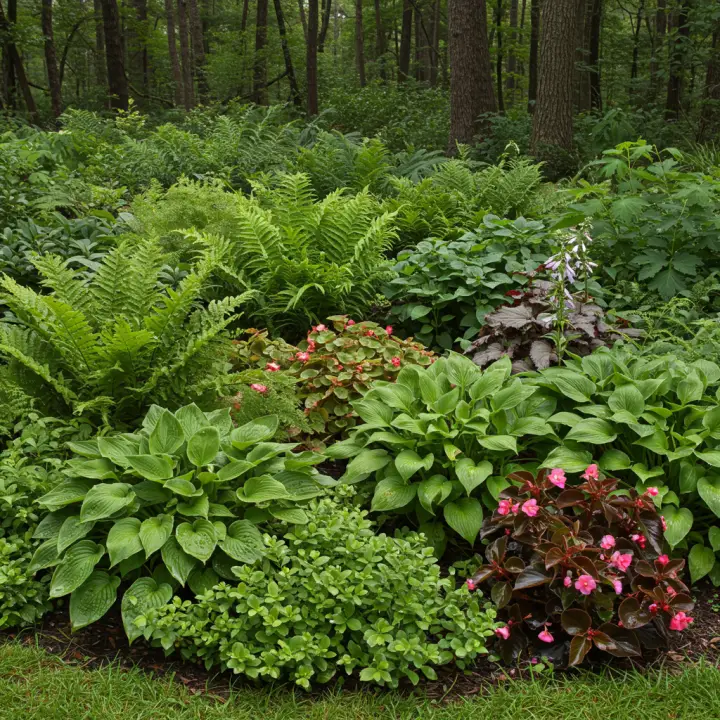Generate a high-quality, relevant image prompt for an article about: Shade Plants Florida: 10 Best &