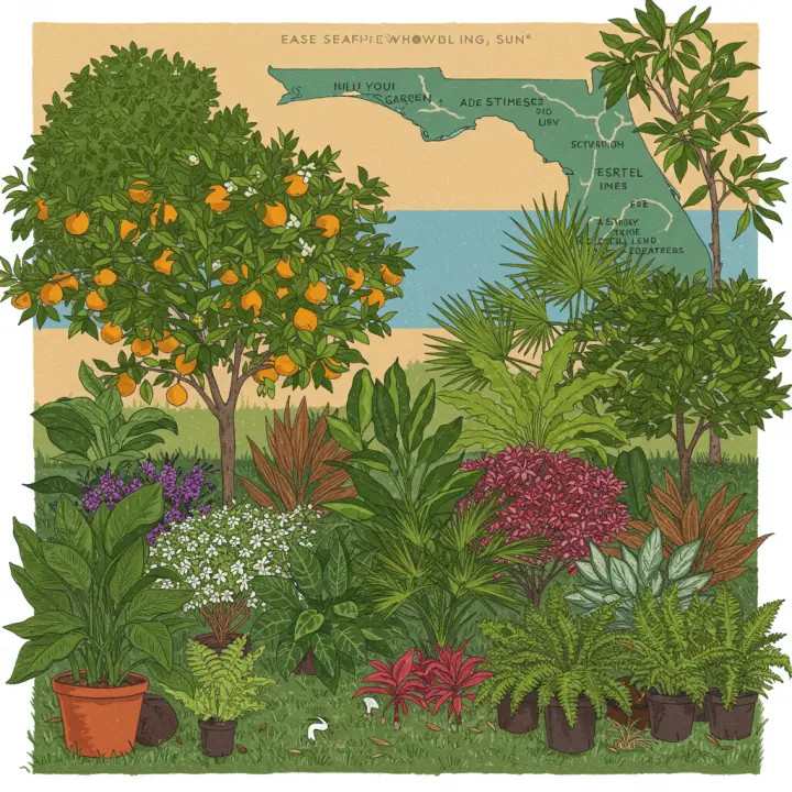 Generate a high-quality, relevant image prompt for an article about: Florida Planting Guide: Best Ti