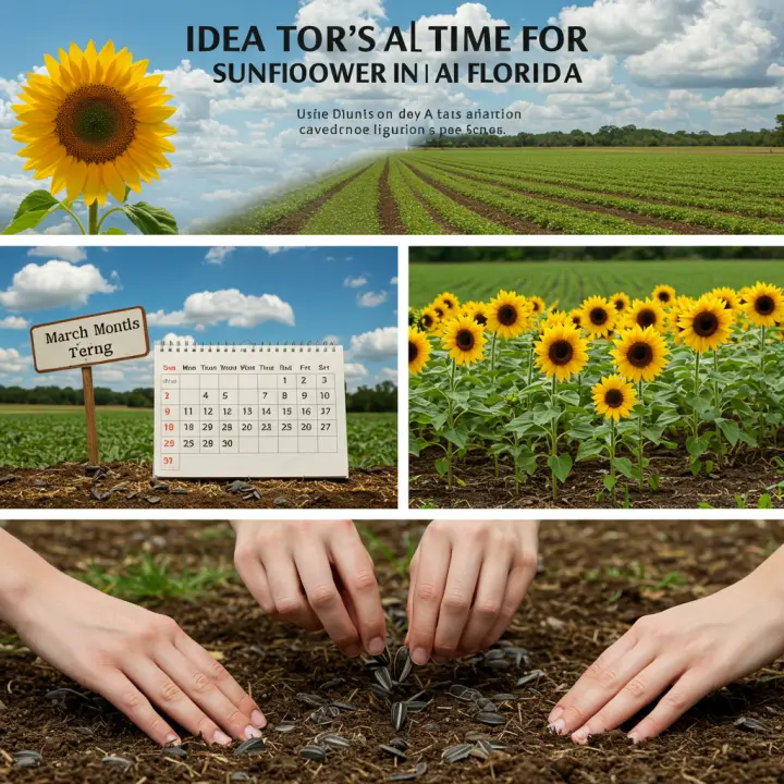 Generate a high-quality, relevant image prompt for an article about: Florida Sunflower Planting: Bes