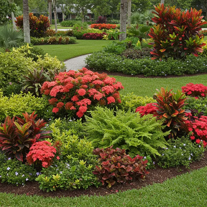 Generate a high-quality, relevant image prompt for an article about: Best Florida Landscaping Plants