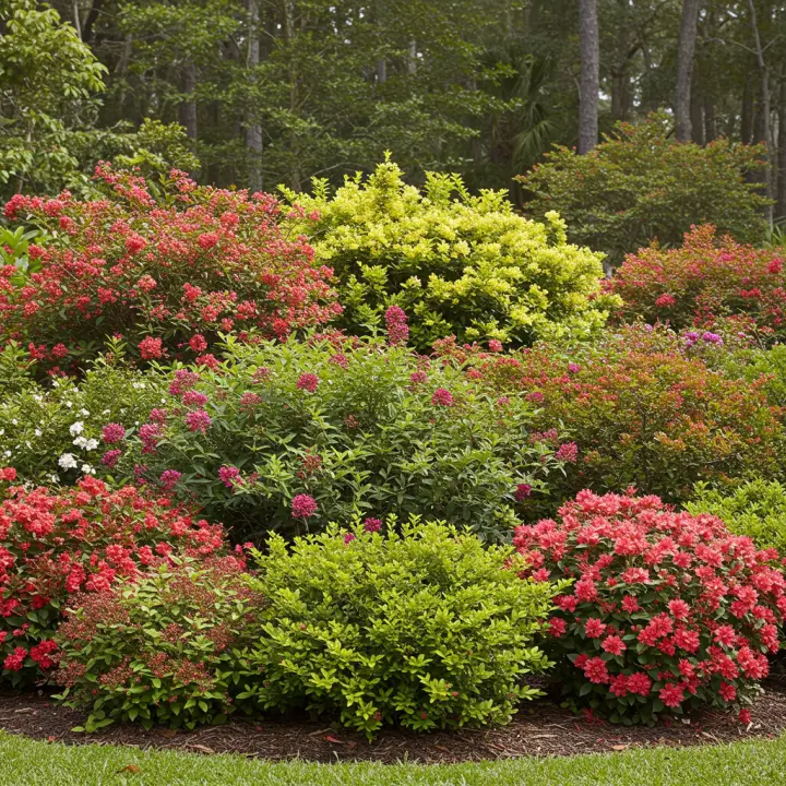 Generate a high-quality, relevant image prompt for an article about: Florida Sun-Loving Bushes: Best