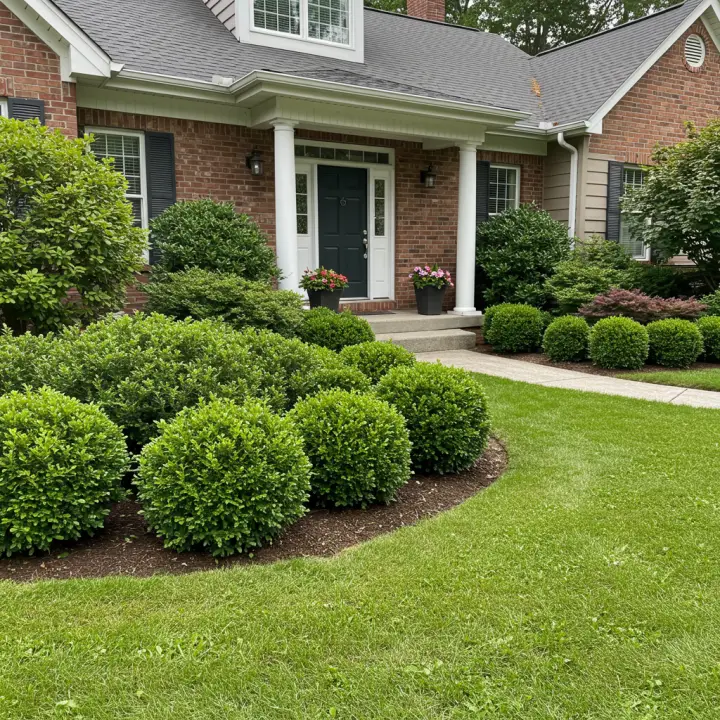 Generate a high-quality, relevant image prompt for an article about: Evergreen Shrubs: Best Low-Effo