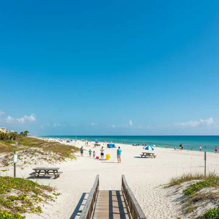 Generate a high-quality, relevant image prompt for an article about: Palm Beach Gardens Beaches: Top