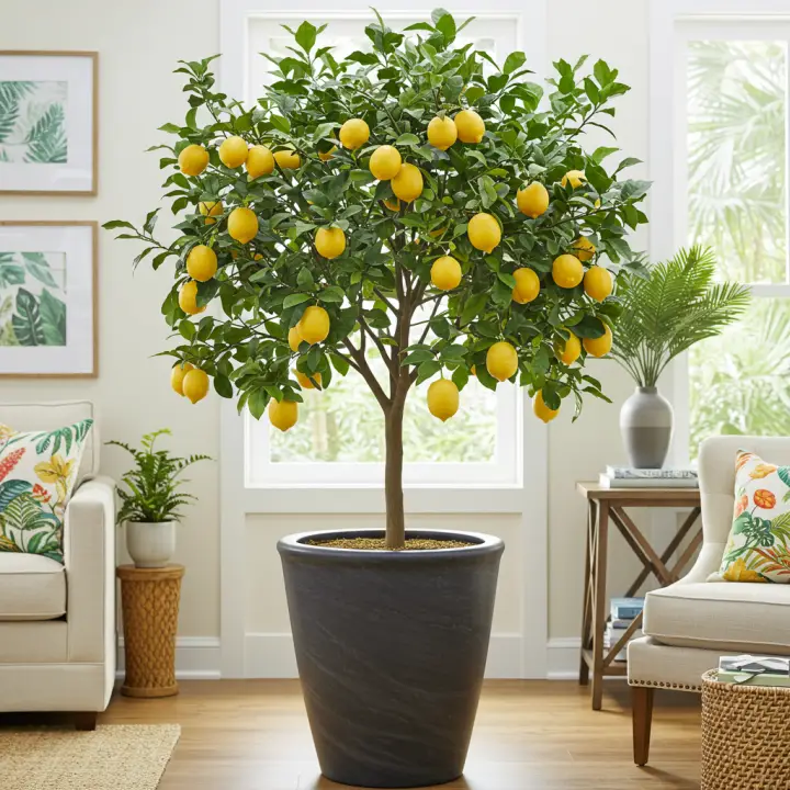 Generate a high-quality, relevant image prompt for an article about: Indoor Lemon Plants Florida: Ul